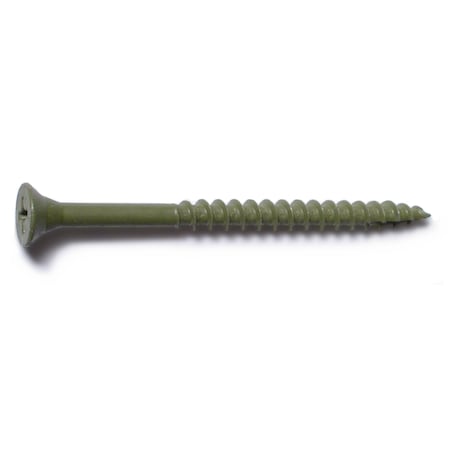 Buildright Deck Screw, #8 x 2-1/2 in, Steel, Flat Head, Phillips Drive, 105 PK 09202